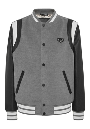 Philipp Plein panelled bomber jacket - Grey