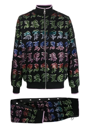 Philipp Plein gothic logo-print tracksuit - Black