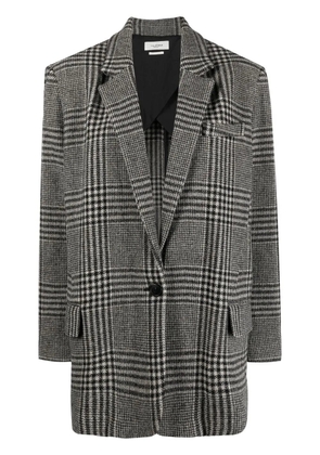 MARANT ÉTOILE Cikaito oversized plaid coat - Black