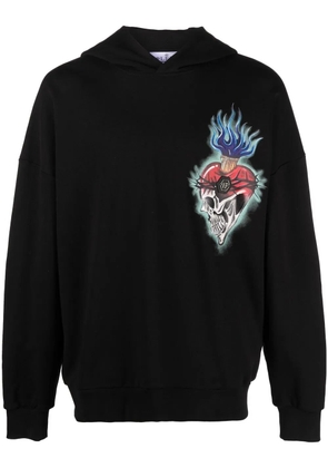 Philipp Plein Love graphic-print hoodie - Black