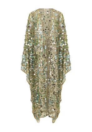 SANA OSMANI Yasmin sequin-embellished cape - Neutrals