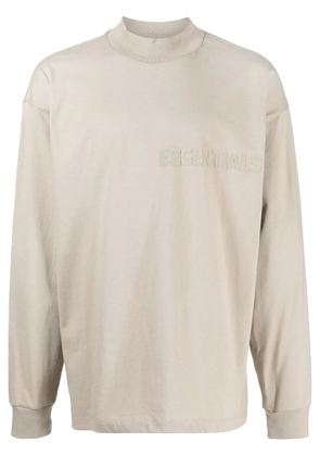 FEAR OF GOD ESSENTIALS embossed-logo long-sleeve T-shirt - Neutrals