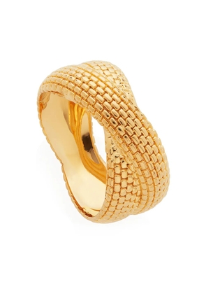 Monica Vinader woven cross ring - Gold