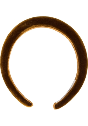 Jennifer Behr Tori padded velvet headband - Yellow
