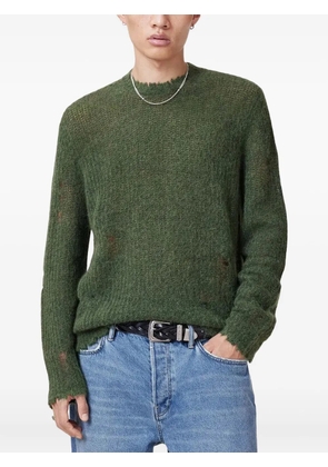 AllSaints frayed-detail knitwear sweater - Green