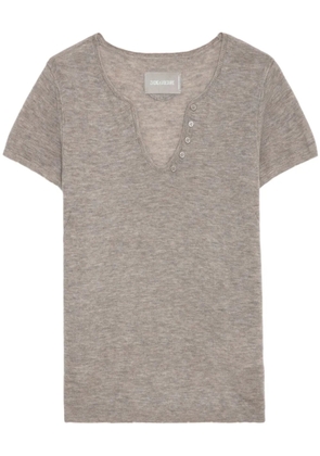 Zadig&Voltaire Celsy cashmere top - Neutrals
