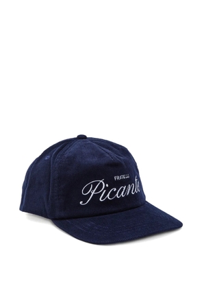 PICANTE logo-embroidered corduroy cap - Blue