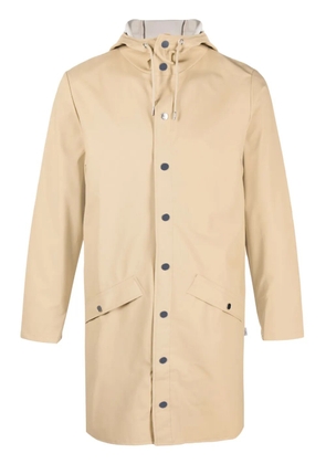 Rains hooded long-sleeve raincoat - Neutrals