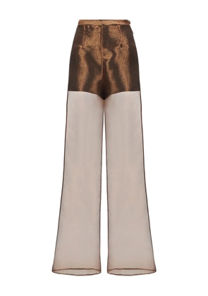 Taller Marmo Marlene see-through trousers - Brown