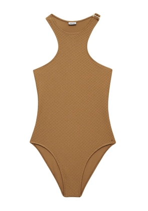 ANINE BING Morgan halterneck swimsuit - Brown