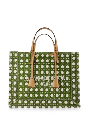 Giambattista Valli woven-print canvas tote bag - Green