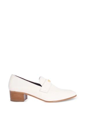 Bougeotte heeled leather pumps - White
