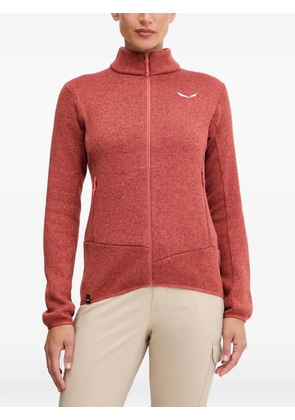 Salewa zipped mock-neck sweater - Red
