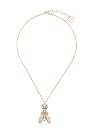 Patrizia Pepe rhinestone-embellished Fly necklace - Gold