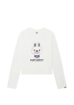A BATHING APE® graphic long-sleeve top - White