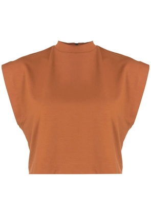 Lenny Niemeyer mock-neck cropped top - Brown