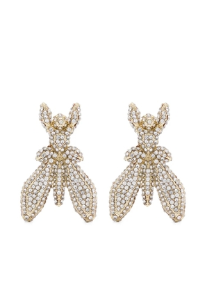 Patrizia Pepe rhinestone-embellished Fly earrings - Gold