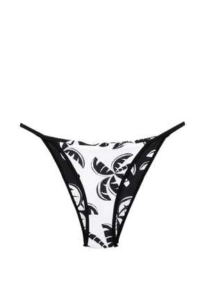 FARM Rio palms-print bikini bottom - White