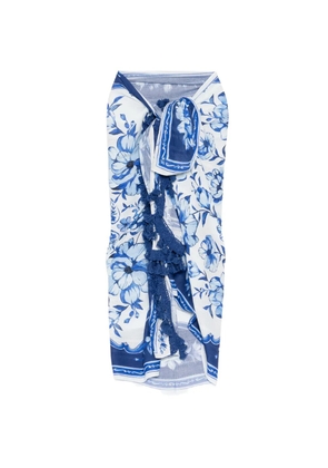 FARM Rio floral-print sarong - Blue
