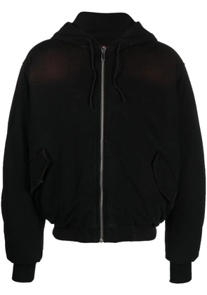 424 zip-up padded hooded jacket - Black