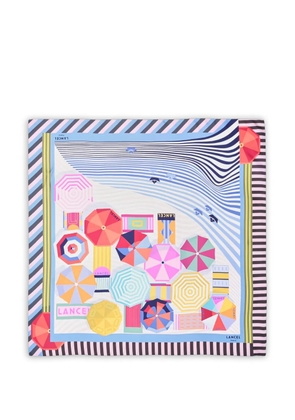 Lancel silk square scarf - Blue