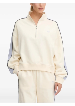 P.E Nation stripe-detail zip sweatshirt - Neutrals