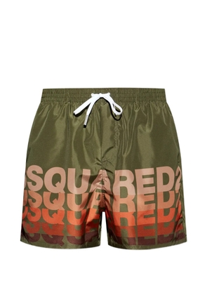 DSQUARED2 print drawstring swim shorts - Green