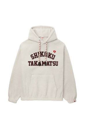 A BATHING APE® appliqué hooded sweater - Neutrals