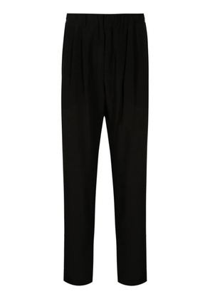 Handred pleated silk loose-fit trousers - Black