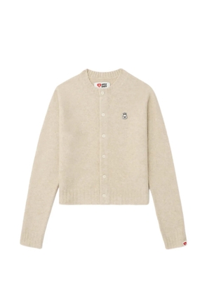 A BATHING APE® bunny-patch button cardigan - Neutrals