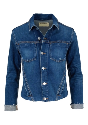 L'Agence distressed denim jacket - Blue