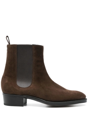 John Lobb suede chelsea boots - Brown