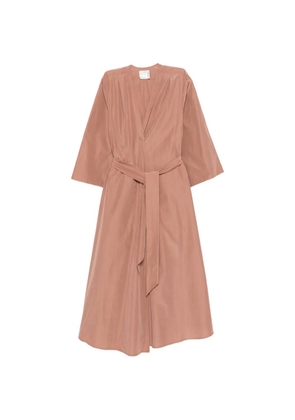 Forte Forte long-sleeve belted midi dress - Pink