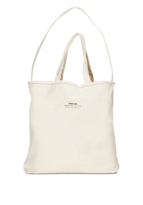 Osklen topstitch tote bag - Neutrals