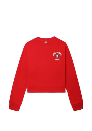 A BATHING APE® appliqué cropped sweater - Red