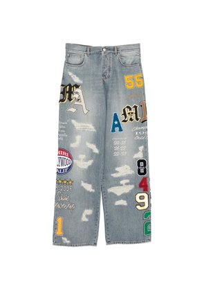 AMIRI varsity-patch jeans - Blue