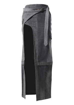 SRVC Studio wrap denim skirt - Grey
