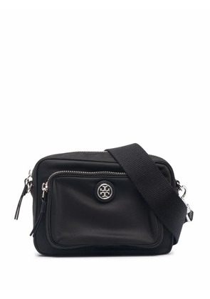 Tory Burch logo-plaque crossbody bag - Black