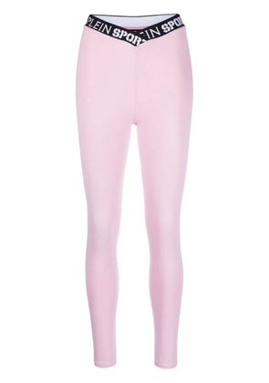 Plein Sport logo-print jogging leggings - Pink