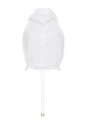 Cara Cara button-up halter top - White