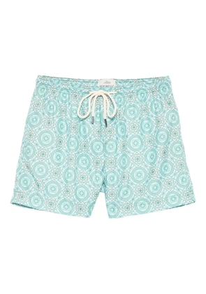 PENINSULA SWIMWEAR all-over print drawstring swim shorts - Green