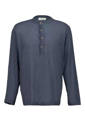 SPIRITUM TULUM band-collar shirt - Blue