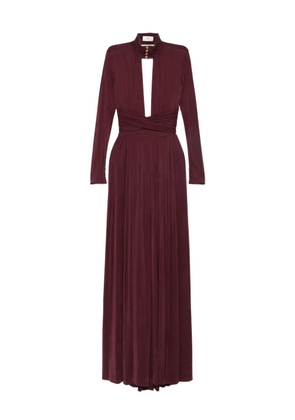 Elisabetta Franchi key-hole mock-neck maxi dress - Red