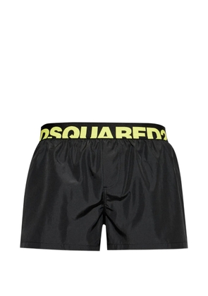 DSQUARED2 logo elasticated beach shorts - Black