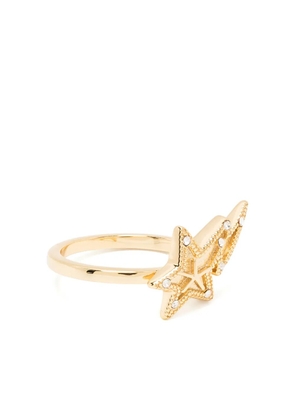 A BATHING APE® signature Star Bolt motif ring - Gold