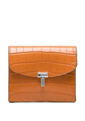 TOTEME t-lock embossed cardholder - Orange