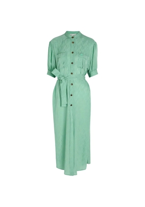Blazé Milano button belted midi dress - Green