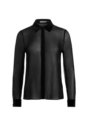 alice + olivia Willa collared long-sleeved shirt - Black