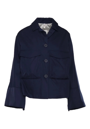 Duno buttoned-up flap-pocket jacket - Blue