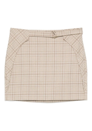 Patrizia Pepe plaid-pattern mini skirt - Neutrals